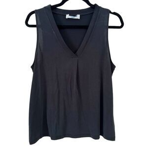 Black V-Neck Sleeveless Tank Top Size Medium